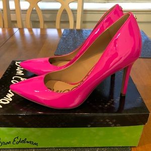 Sam Edelman Hazel Neon Fuchsia Hot Pink Heels - 8